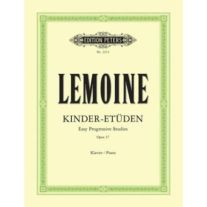  Kinderetuden Op.37 - Lemoine - Pianoforte - copertina