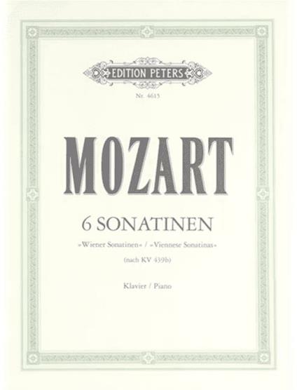  6 Viennese Sonatinas. nach KV 439b. Pianoforte -  Wolfgang Amadeus Mozart - copertina