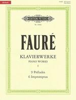  Piano Works. Volume 1. 9 preludi. 6 improvvisi. Pianoforte
