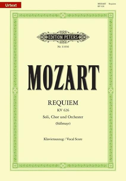  Requiem in D Minor K626. Riduzione pianoforte -  Wolfgang Amadeus Mozart - copertina