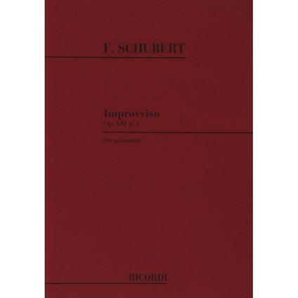  Improvvisi Op. Post. 142 D. 935: N. 3 - Franz Schubert - Pianoforte -  Franz Schubert - copertina