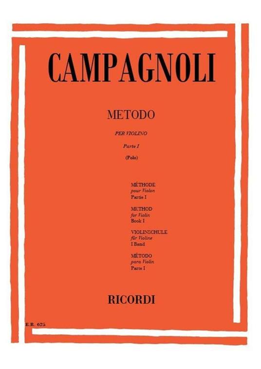 Metodo per violino. Parte I. rinnovato da Enrico Polo -  Bartolomeo Campagnoli - copertina