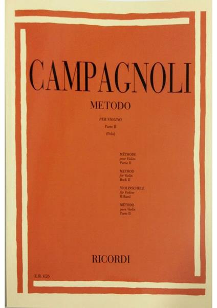  Metodo per violino. Parte II. rinnovato da Enrico Polo -  Bartolomeo Campagnoli - copertina