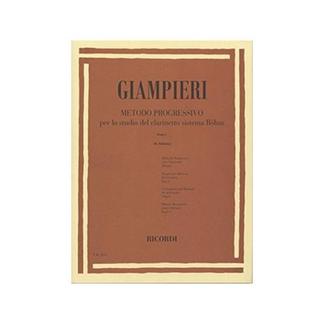  Giampieri Metodo Progressivo Per Lo Studio del Clarinetto Sistema Bohm Parte I -  Alamiro Giampieri - copertina