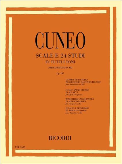  Scale e 24 Studi in Tutti I Toni Op. 197. sassofono. sax - copertina
