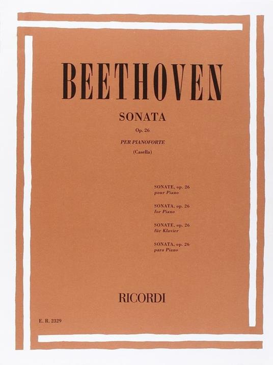 32 Sonate: N. 12 in La Bem. Op. 26. Pianoforte -  Ludwig van Beethoven - copertina
