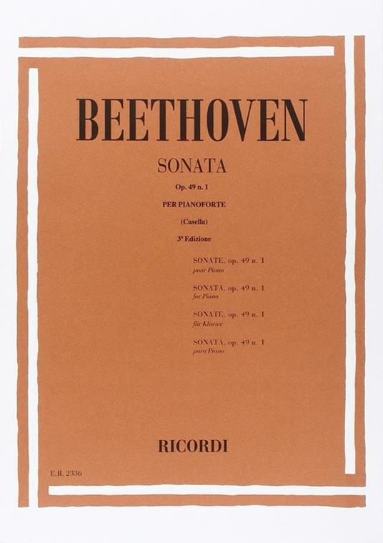 32 Sonate: N. 19 in Sol Min. Op. 49 N. 1. Pianoforte -  Ludwig van Beethoven - copertina