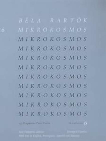  Béla Bartók. Mikrokosmos 6. pianoforte. blue - copertina