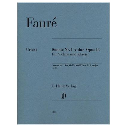  Sonata No.1 for  Violin And Piano in a Major - Gabriel Fauré -  Gabriel Fauré - copertina