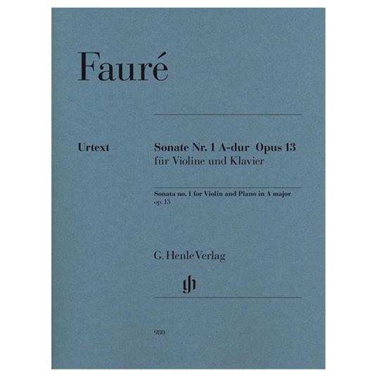  Sonata No.1 for  Violin And Piano in a Major - Gabriel Fauré -  Gabriel Fauré - copertina