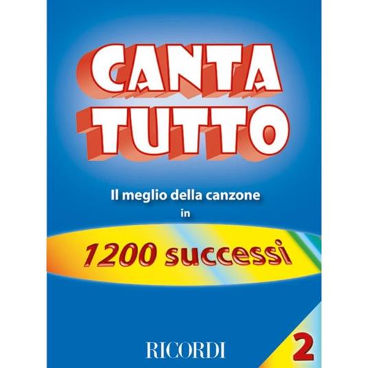  Cantatutto vol. 2 - il meglio della canzone - testo e accordi - copertina