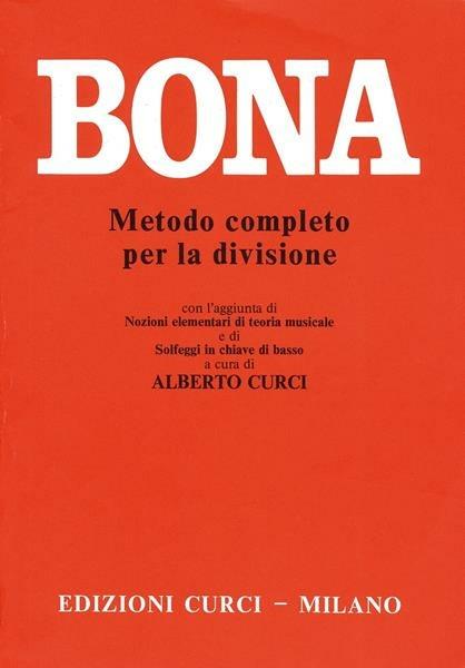  Metodo completo per la divisione -  Pasquale Bona - copertina