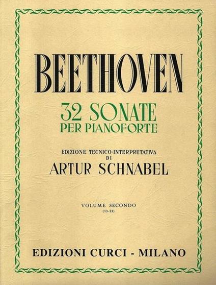 32 sonate per pianoforte. Spartito -  Ludwig van Beethoven - copertina