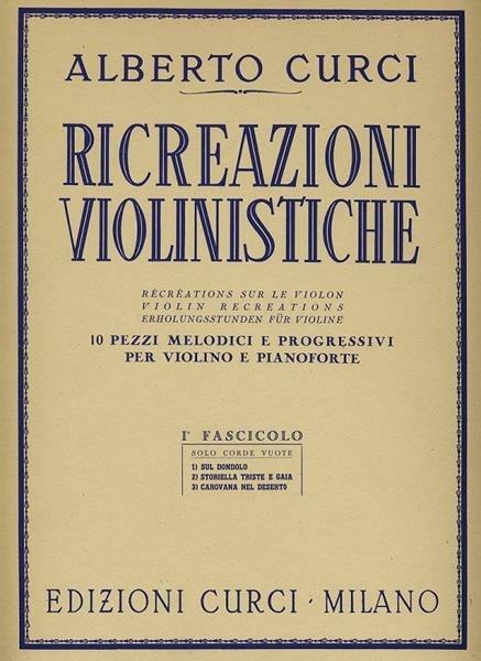 Ricreazioni violinistiche -  Alberto Curci - copertina