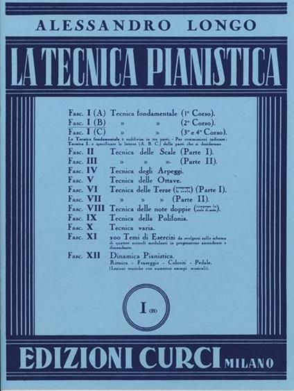 Tecnica pianistica. Vol. 1-B -  Alessandro Longo - copertina
