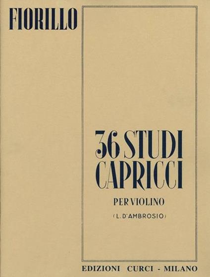 36 studi capricci per violino -  Federico Fiorillo - copertina