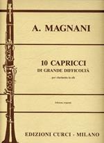  10 capricci di grande difficoltà. Per clarinetto. Spartito