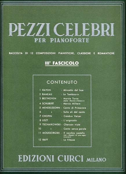  Pezzi celebri. Per pianoforte. Spartito - copertina