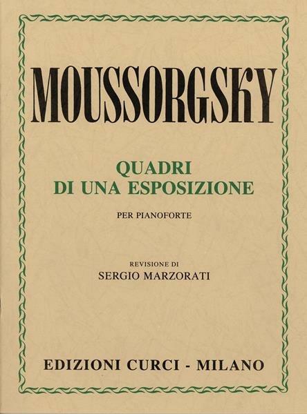 Quadri di una esposizione. Per pianoforte. Spartito -  Modest Mussorgsky - copertina