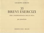  35 brevi esercizi per l'indipendenza delle dita. Per pianoforte. Spartito. Metodo
