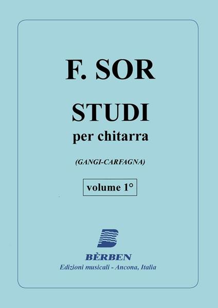  F. Sor. Studi per Chitarra vol. 1. Metodo per Chitarra Classica - copertina