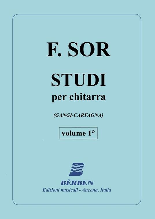  F. Sor. Studi per Chitarra vol. 1. Metodo per Chitarra Classica - copertina