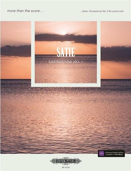  Satie: Gnosienne No. 3. Pianoforte. Spartito -  Erik Satie - copertina