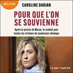 Pour que l'on se souvienne