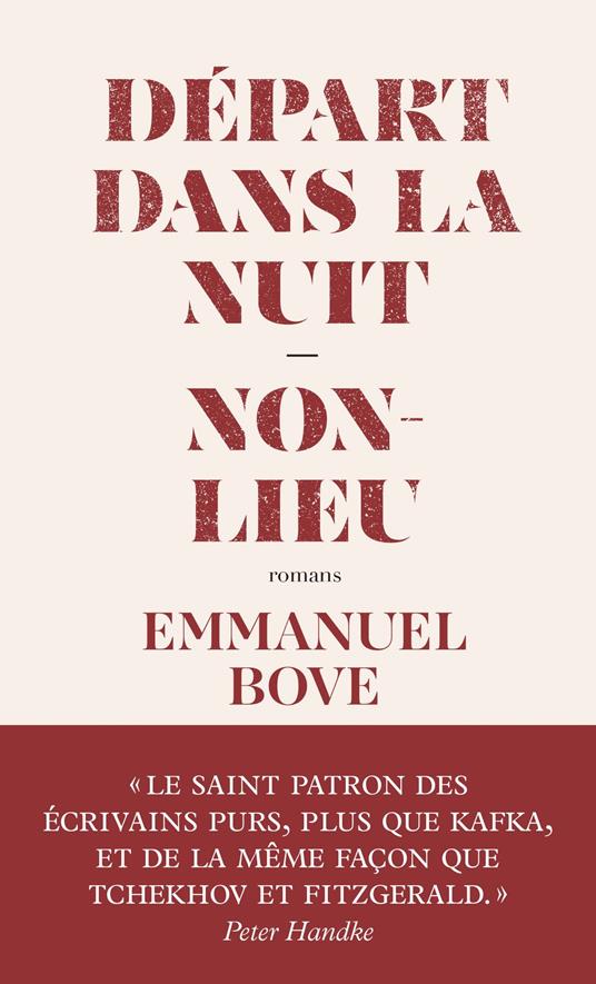 Départ dans la nuit - suivi de Non-lieu