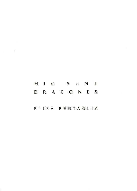 Hic sunt Dracones. Elisa Bertaglia. Ediz. italiana e inglese - copertina