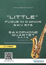 «Little» fugue in G minor BWV 578. Sax quartet. Score & parts. Partitura e parti