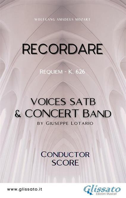 Recordare. Requiem K. 626. Voices SATB & concert band. Score. Partitura - Wolfgang Amadeus Mozart - ebook