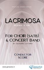 Lacrimosa. Requiem K. 626. Choir & concert band. Score. Partitura
