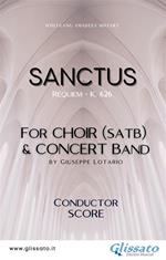 Sanctus. Requiem K. 626. Choir & concert band. Score. Partitura