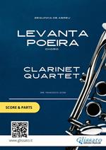 Clarinet Quartet sheet music: Levanta Poeira (score & parts). Choro