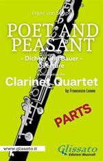 Poet and peasant. Dichter und bauer. Overture. Clarinet quartet. Bb Clarinet 1 part. Parte di Clarinetto Sib 1
