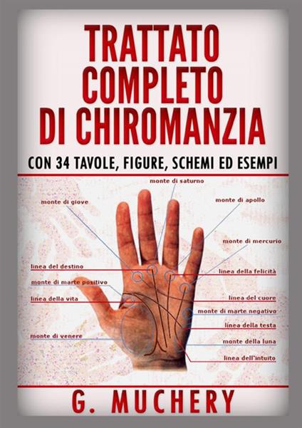 Trattato completo di chiromanzia. Deduttiva e sperimentale. Con 34 tavole, figure, schemi ed esempi - G. Muchery - copertina