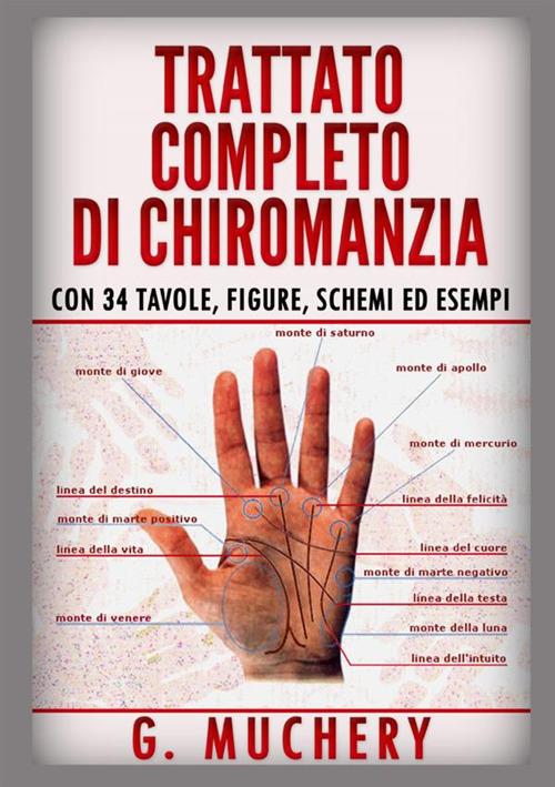 Trattato completo di chiromanzia. Deduttiva e sperimentale. Con 34 tavole, figure, schemi ed esempi - G. Muchery - copertina