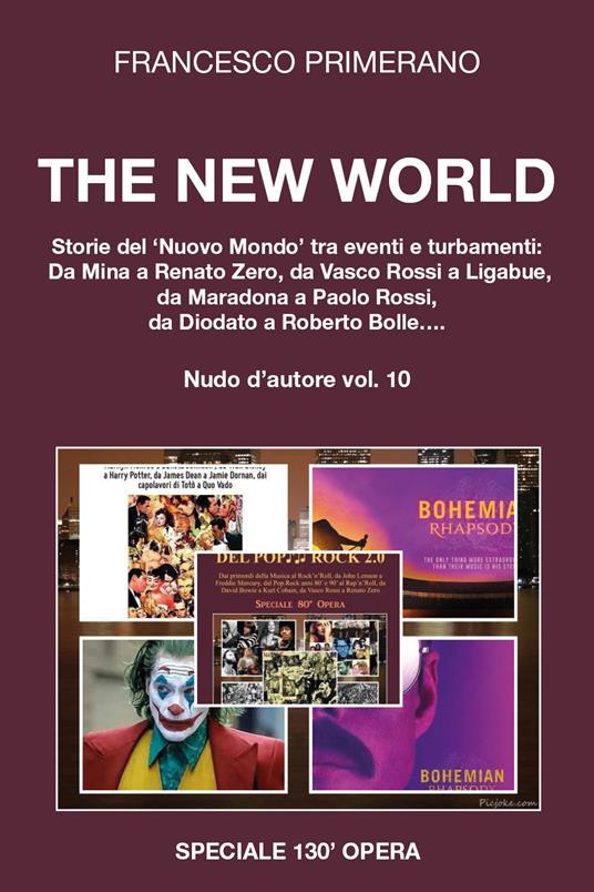 Nudo d'autore. Vol. 10: new world. Storie del «nuovo mondo» tra eventi turbamenti: da Mina a Renato Zero, da Vasco Rossi a Ligabue, da Maradona a Paolo Rossi, da Diodato a Roberto Bolle..., The. - Francesco Primerano - copertina