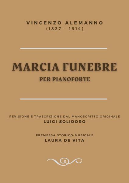 Marcia funebre per pianoforte. Partitura - Luigi Solidoro - copertina