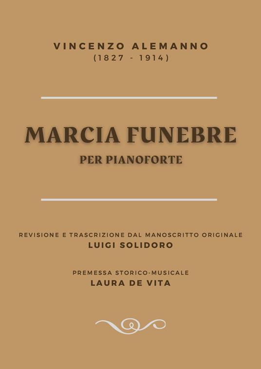 Marcia funebre per pianoforte. Partitura - Luigi Solidoro - copertina
