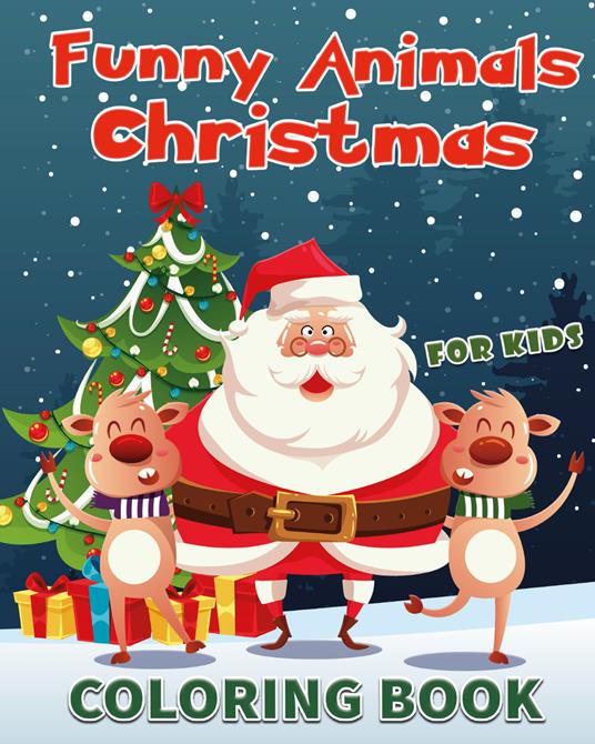Funny animals Christmas for kids. Coloring book - Victoria Joyce - copertina