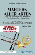 Martern aller Arten. Soprano and Woodwind Quintet (Bb Bass Clarinet). Die Entführung aus dem Serail (The abduction from the seraglio). Clasinetto basso Sib