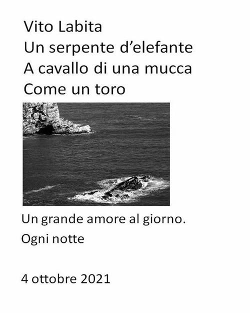 Un serpente d'elefante. A cavallo di una mucca. Come un toro. Un grande amore al giorno. Ogni notte - Vito Labita - ebook