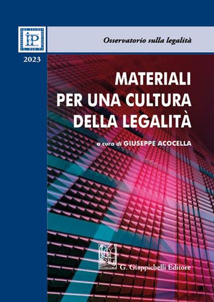 Materiali per una cultura della legalità 2023 - copertina