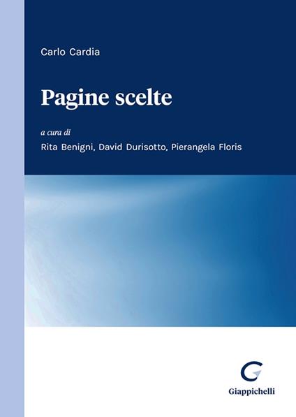 Pagine scelte - Carlo Cardia - copertina