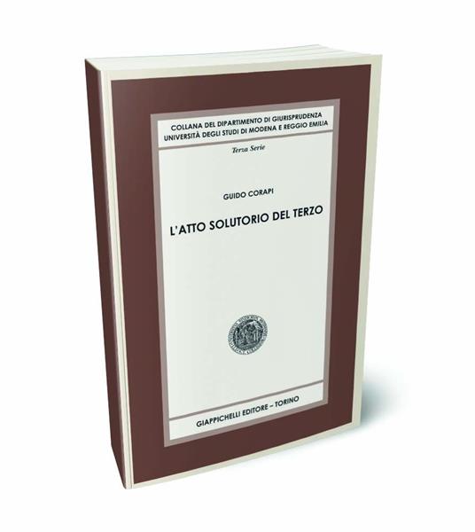 L'atto solutorio del terzo - Guido Corapi - copertina