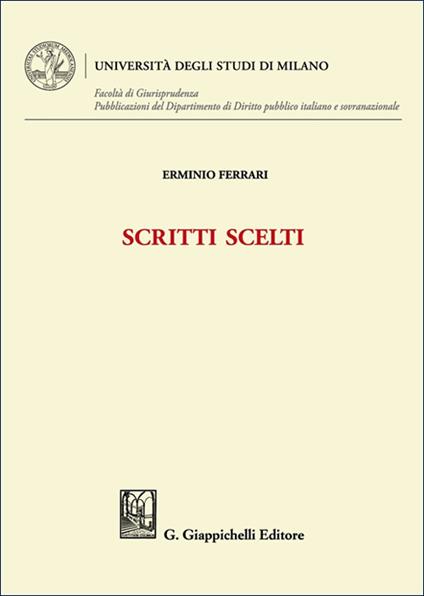 Scritti scelti - Erminio Ferrari - copertina