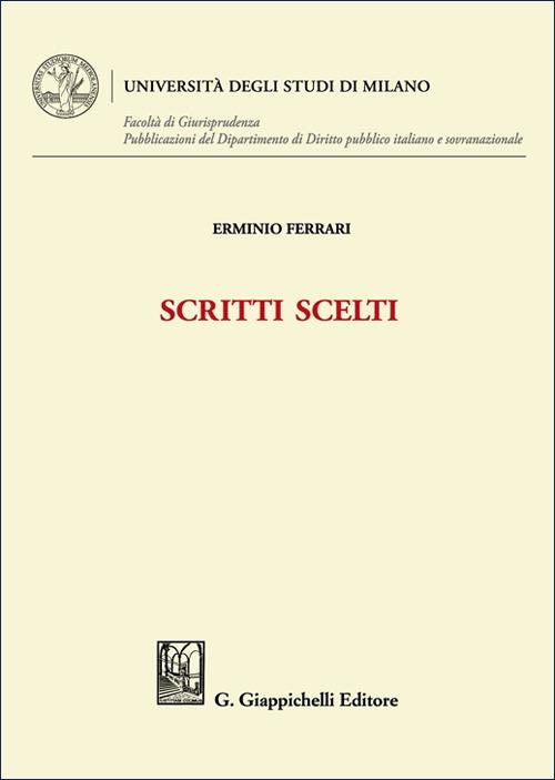 Scritti scelti - Erminio Ferrari - copertina