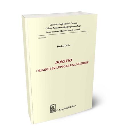 Donatio. Origine e sviluppo di una nozione - Daniele Curir - copertina